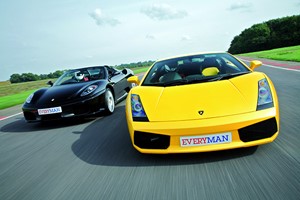 Ferrari and Lamborghini Driving Blast for One picture