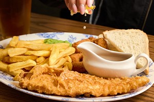 Fish and Chips Feast for Two at a British Pub or Bar Image 2