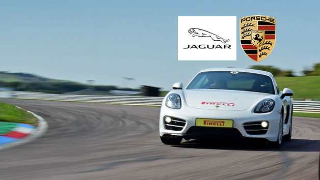 Jaguar F Type versus Porsche Driving at Thruxton Image 1