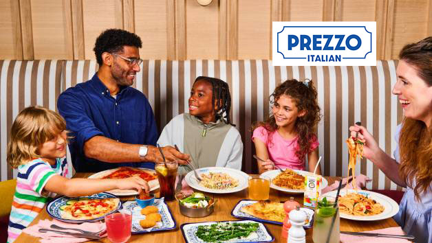 Two Course Meal at Prezzo Italian for Two Adults and Three Children picture