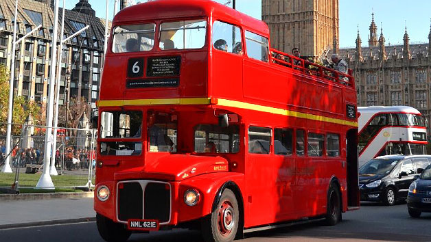 Vintage London Bus Tour and Thames Cruise for Two Image 1