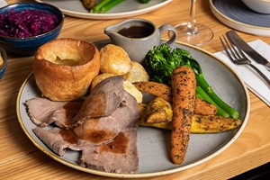 Sunday Roast for Two with a Glass of Wine at a British Pub or Bar Image 4