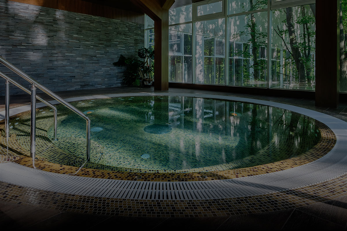 Relaxing spa pool from a luxury spa hotel
