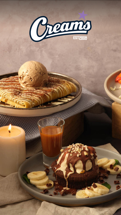 Sweet Treats with Drinks for Two at Creams Café collection picture