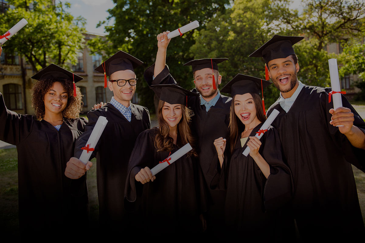 Friends celebrating their graduation