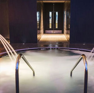Jacuzzi at a luxury spa