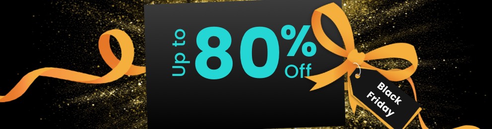 Up to 80% off - Black Friday