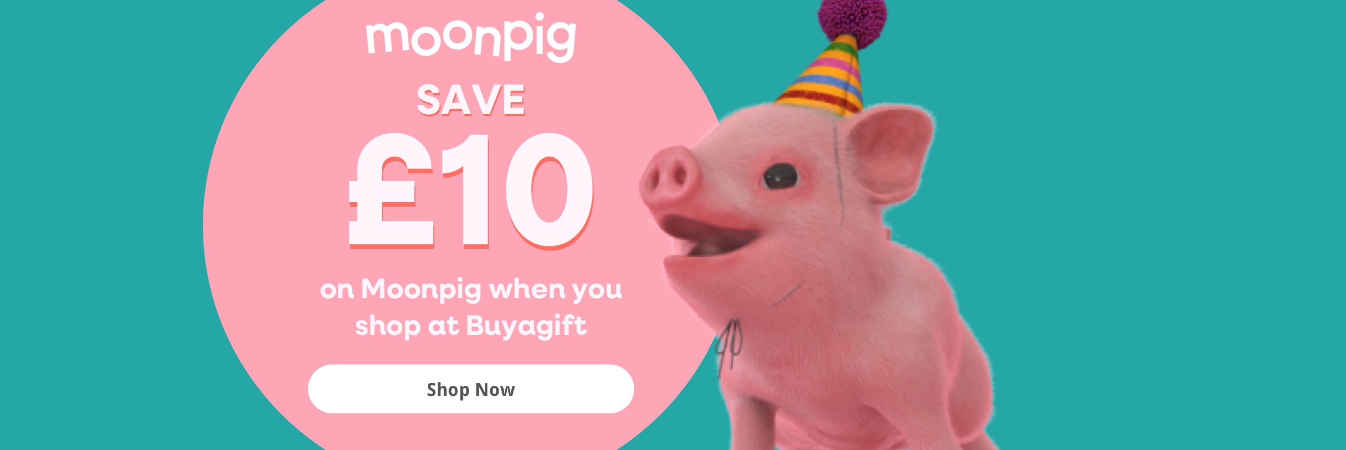 Save £10 on Moonpig when you shop at Buyagift