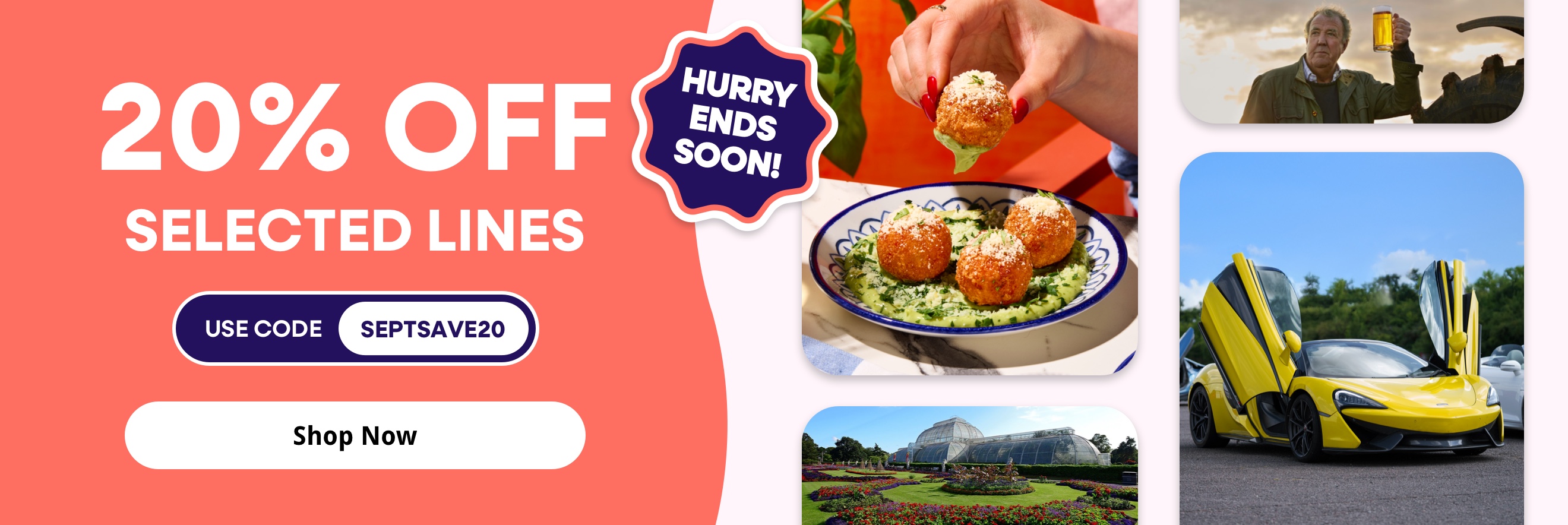 20% Off Selected Lines - Hurry Ends Soon!