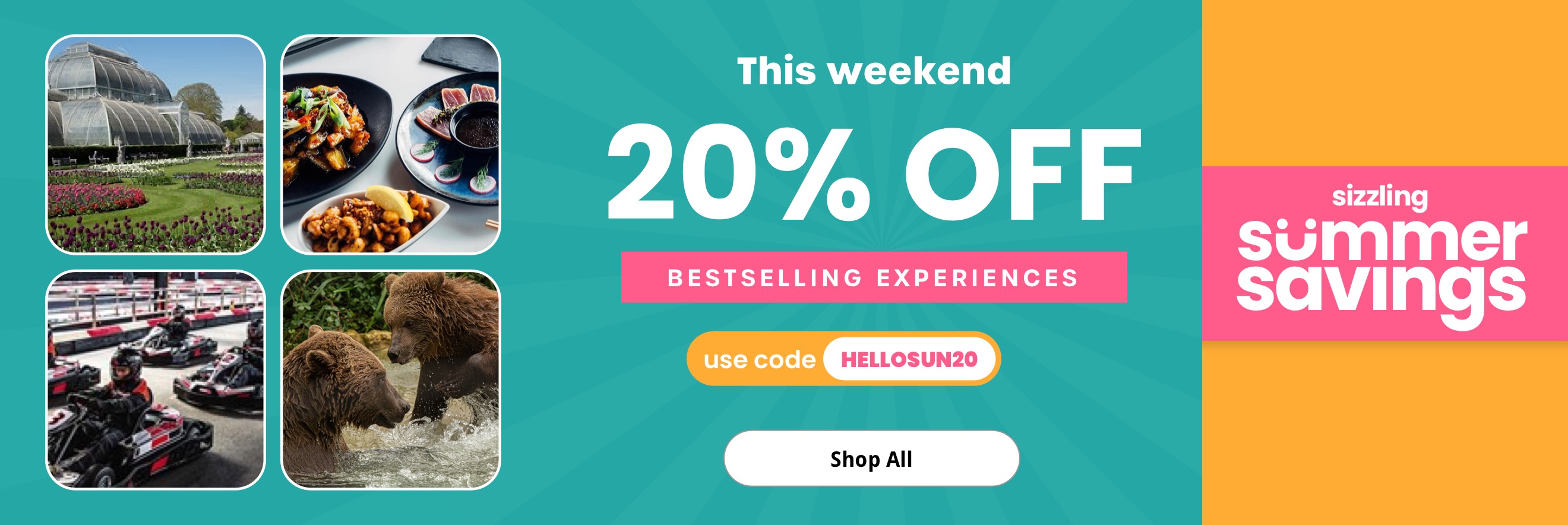 20% off our bestselling products with code HELLOSUN20