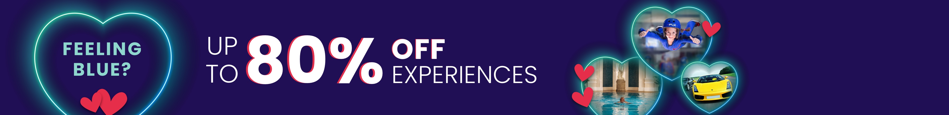 Feeling Blue? Up to 80% off experiences