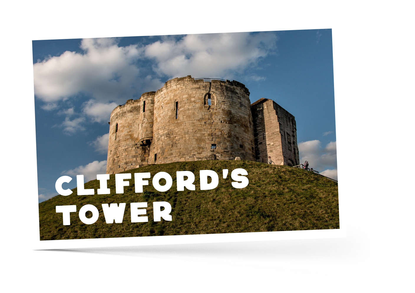 Blue skies at Clifford’s Tower in York